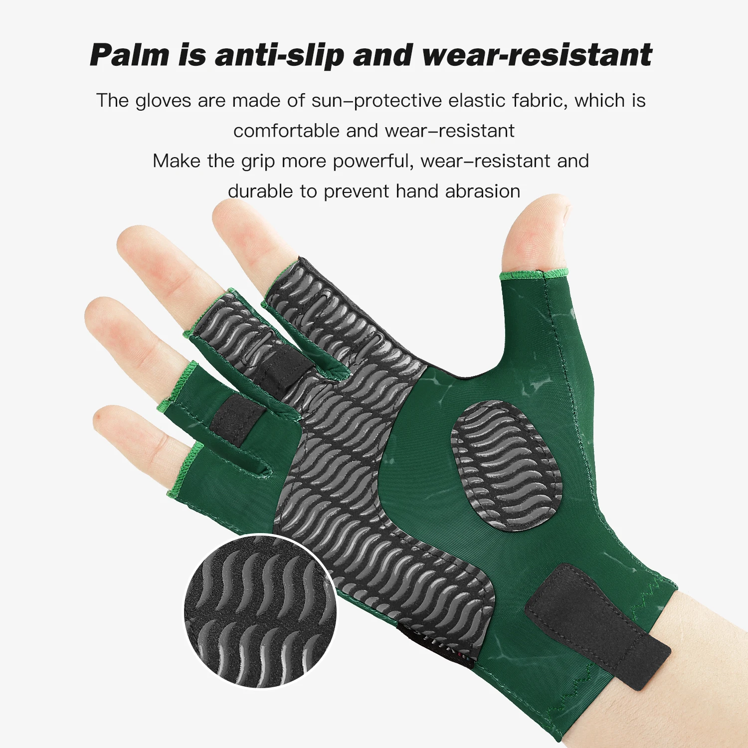 Outdoor Cycling Fishing Gloves,Half Finger Non Stick Bait Fishing,Wear-Resistant And Anti Slip Gym Gloves