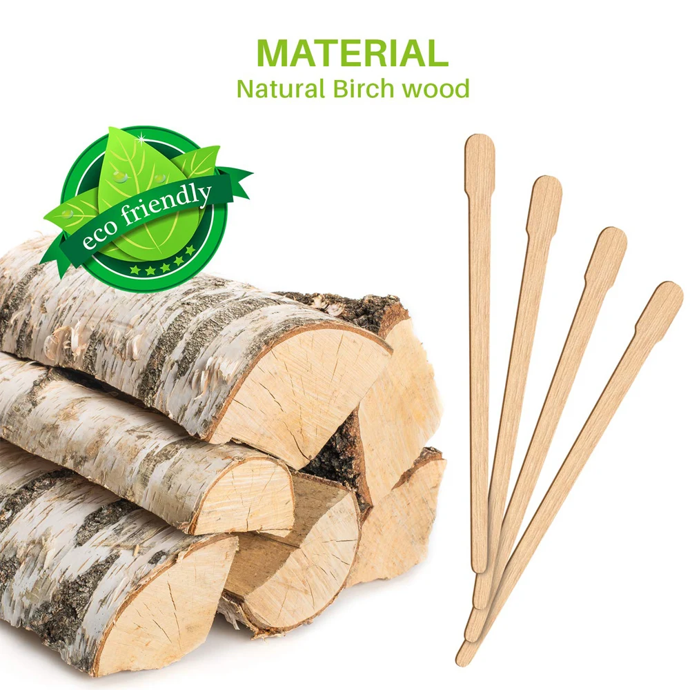 100Pcs Wooden Hair Removal Stick Face Wax Sticks Depilation Spatula Body Eyebrow Applicator Smooth Tongue Depressor Beauty Tools 2
