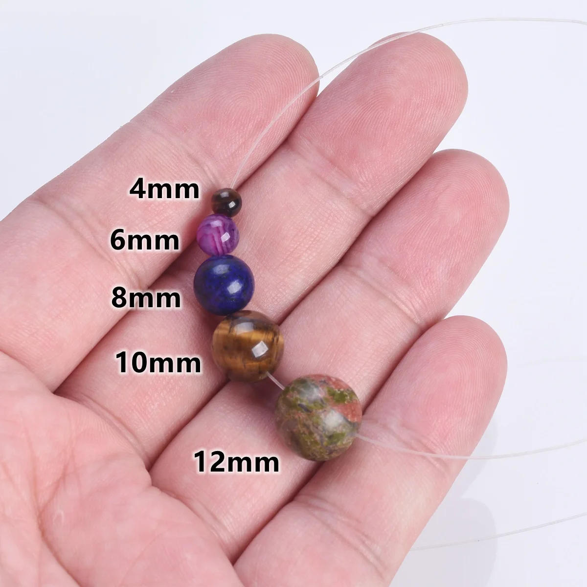 Natural Stone Beads Loose Beads Beads For Jewelry Making Spacer Beads Loose Stone Beads Stone Beads Round 4mm 6mm 8mm 10mm 12mm Natural Stone Rock Loose Spacer Beads lot for Bracelet Jewelry Making Findings DIY Crafts