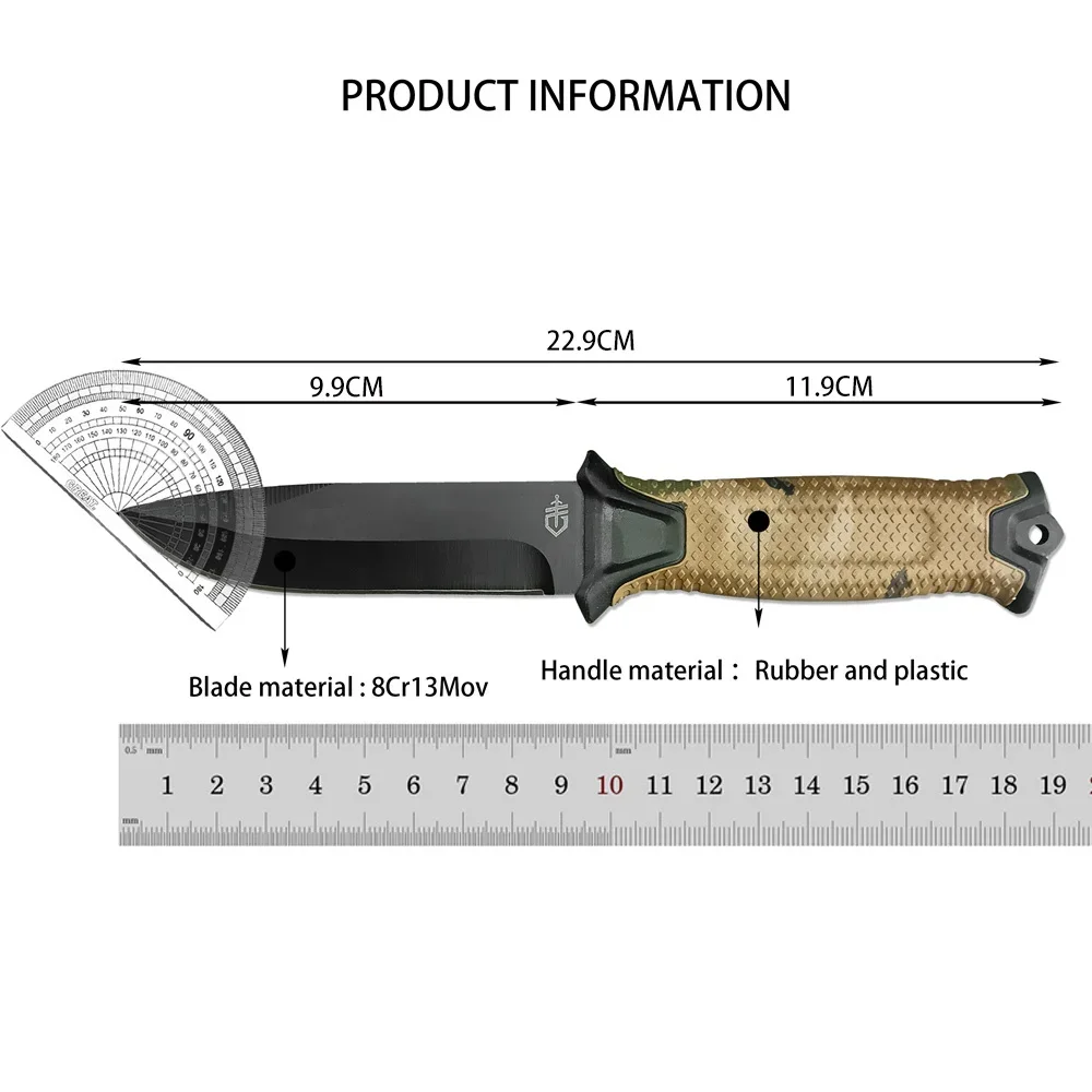 Military Tactical Survival Fixed Blade Knife 6