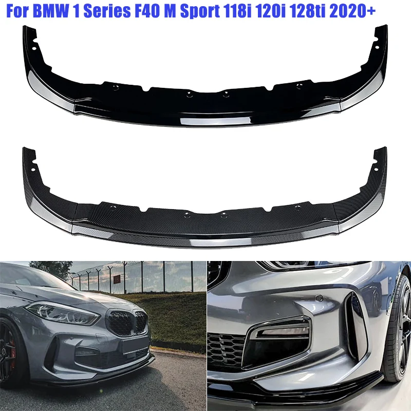 

Front Bumper Lip Spoiler Splitter Diffuser Detachable Body Kit Cover Guard For BMW 1 Series F40 M Sport 118i 120i 128ti 2020+