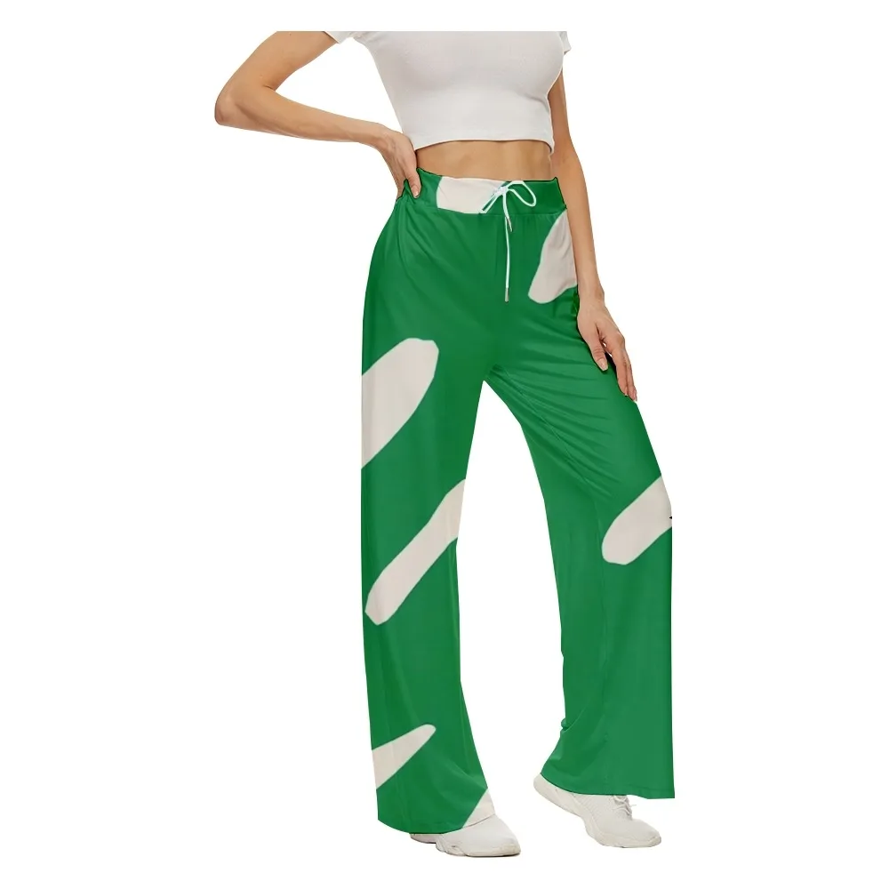 

Spring 2022 SOJINM Women Green Print Wide Leg Pants Women Baggy Sweatpants Joggers Bottoms Streetwear Casual Trousers XL