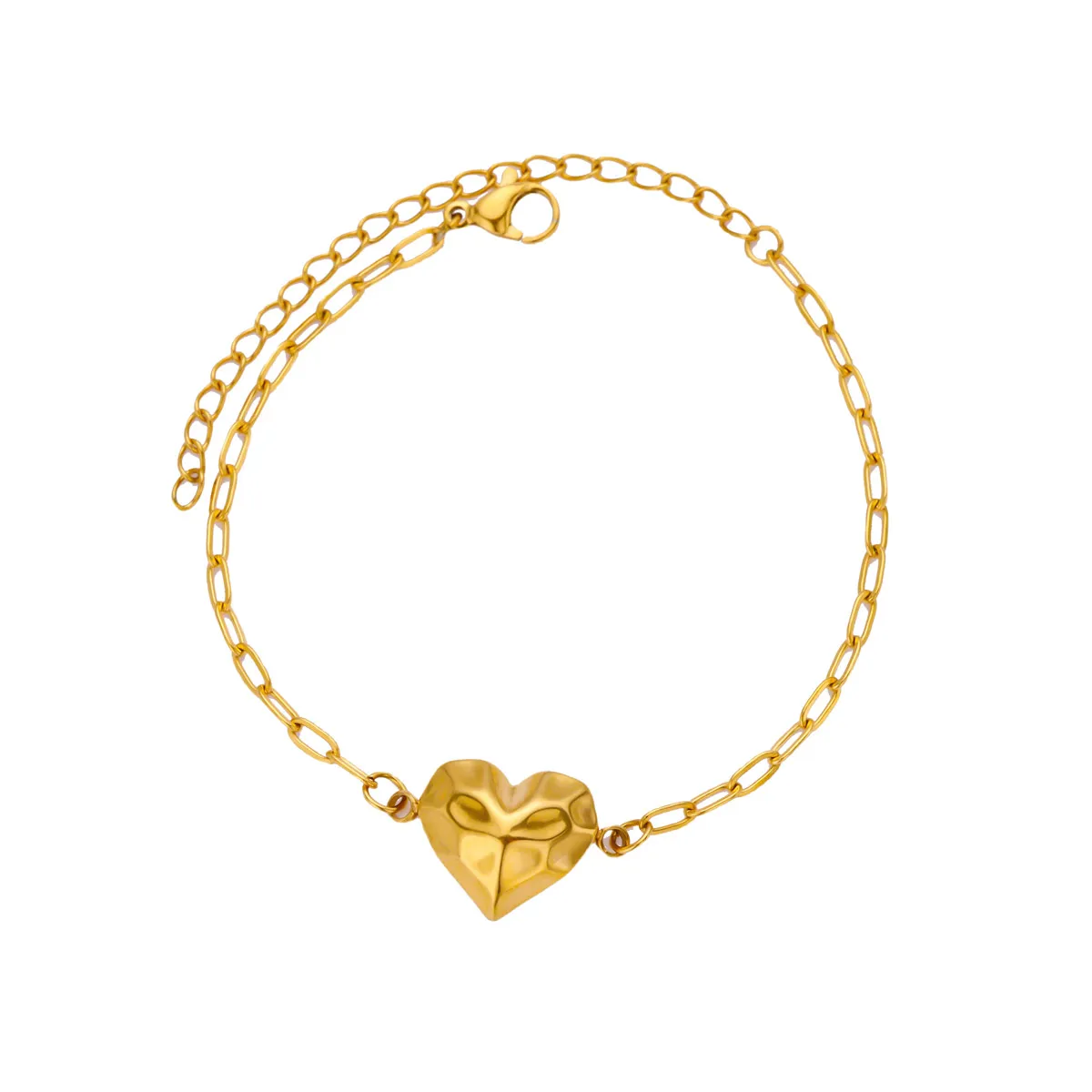 Stainless Steel Heart Bracelet Gold Luxury Jewelry