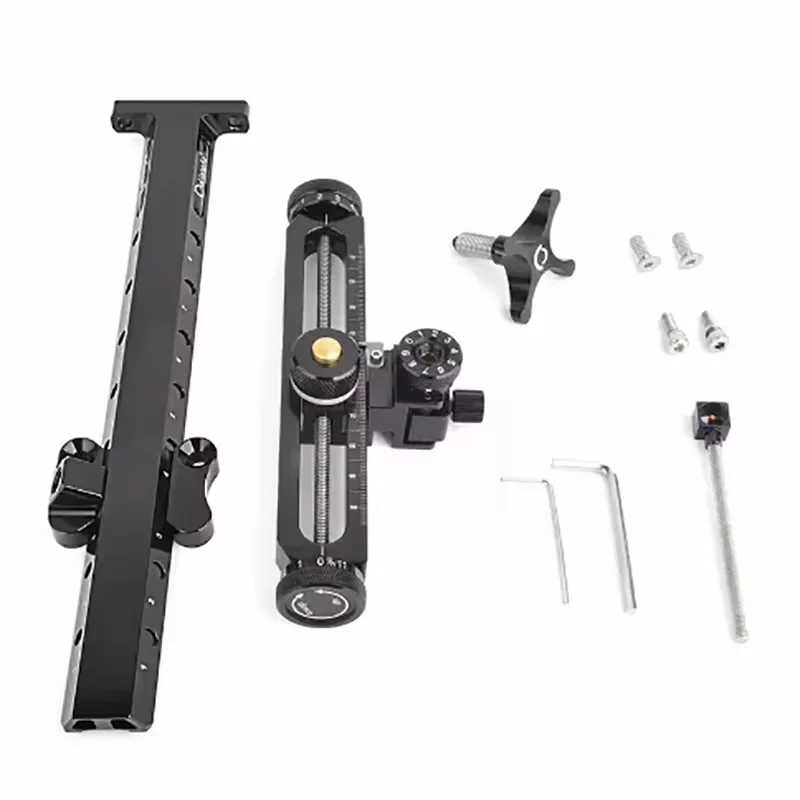Archery Recurve Bow Sight Aluminum Alloy for Aiming Tool Outdoor Adjust Shooting Hunting Accessories Black 4