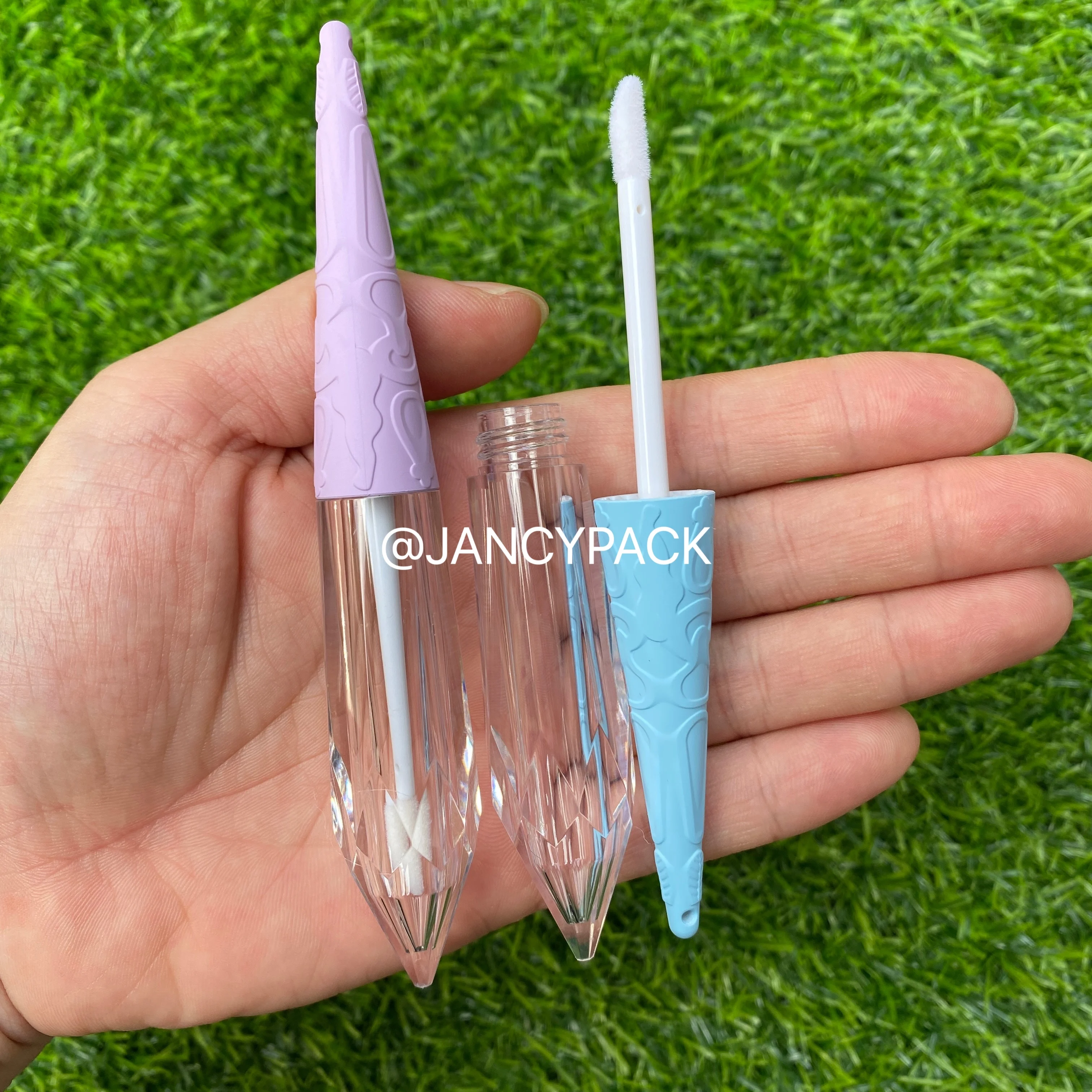 4x Tubetti Vuoti Per Lucidalabbra Fai Da Te Con Pennello - Kit Per Makeup E Beauty Fai Da Te