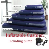 Надувной матрас, автомобильный матрас, уличная кровать на воздушной подушке, складной утолщенный флокированный матрас, домашнее использование — изображение 3