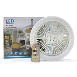 Sleek Adjustable LED Ceiling Fan with Dimmable Light and Remote Control - 85 - 265V (2 In 1)