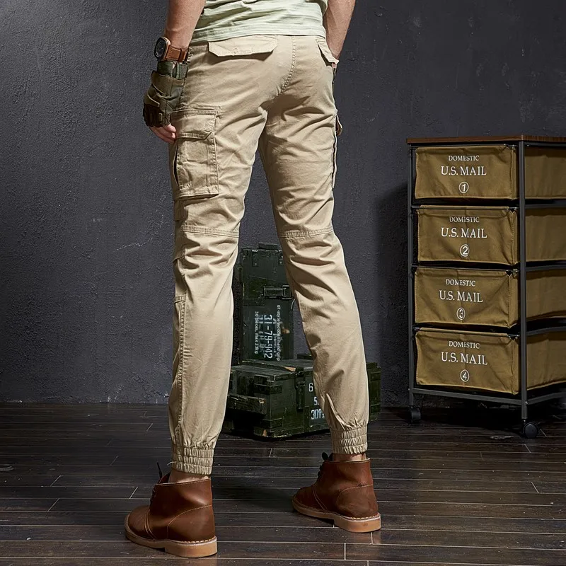 Slim Fit American Workwear Pants Men Trendy Brand Spring Autumn New Multi ket Casual Camouflage Trousers Youth Faion