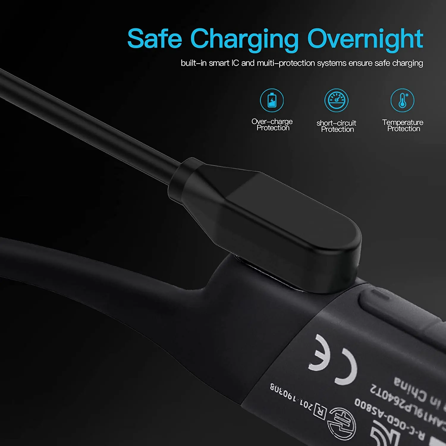 Charger USB Charging Cable For AfterShokz Aeropex AS800 OpenComm ASC100SG Shokz OpenRun Pro Bone Conduction Headphones Charging Cable Usb Charging Cable