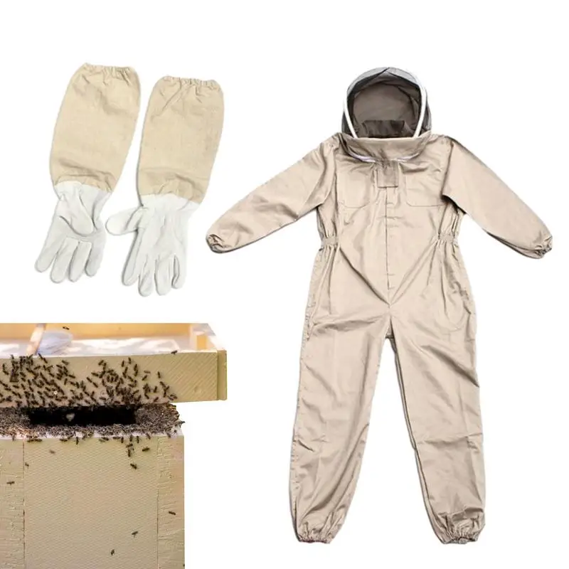 

Beekeeping Suit Professional Apicultura Clothes Beekeeping Protective Equipment Beekeeper Suit With Glove &Ventilated Hood