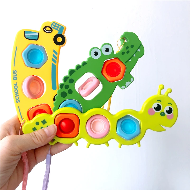 Baby Fidget Montessori Sensory Toy Push Bubble Silicone Activity Motor Skills Development Educational For Babies 0 12 Months 1