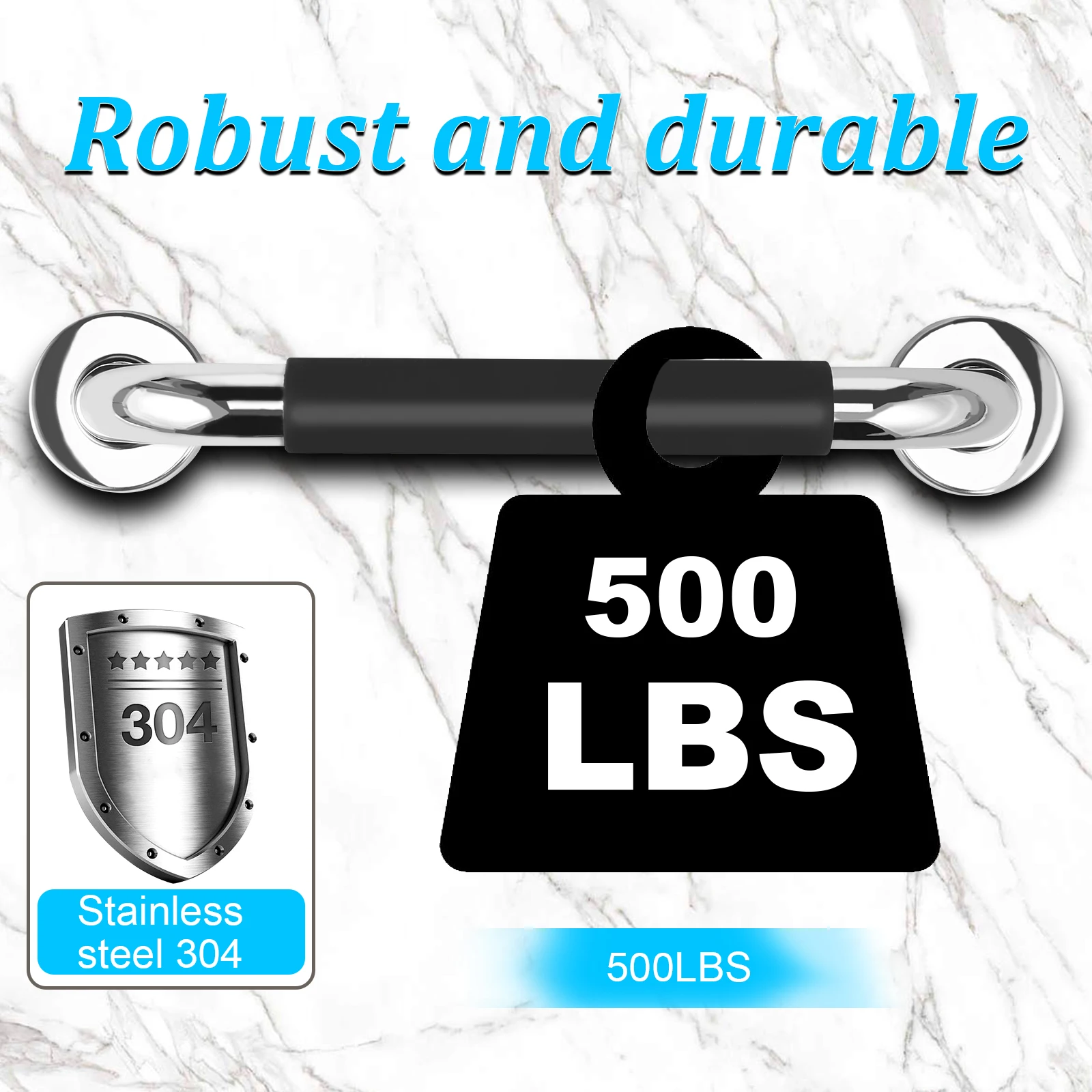 Stainless Steel Bathroom Grab Bar Anti Slip Shower Handle
