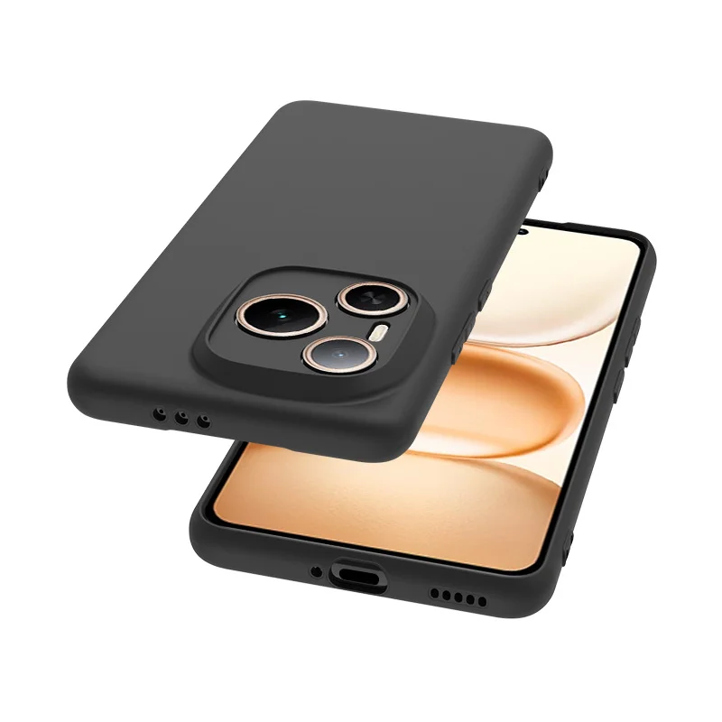 Sleek Matte Black Soft TPU Phone Case - Slim Silicone Back Cover