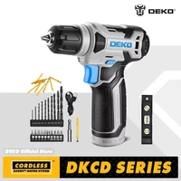 DEKO perceuse sans fil 8V, jeu de mandrin sans clé de 3/8 pouces, Mini pilote d'alimentation sans fil avec jeu de vis, tournevis électrique LED intégrée 1