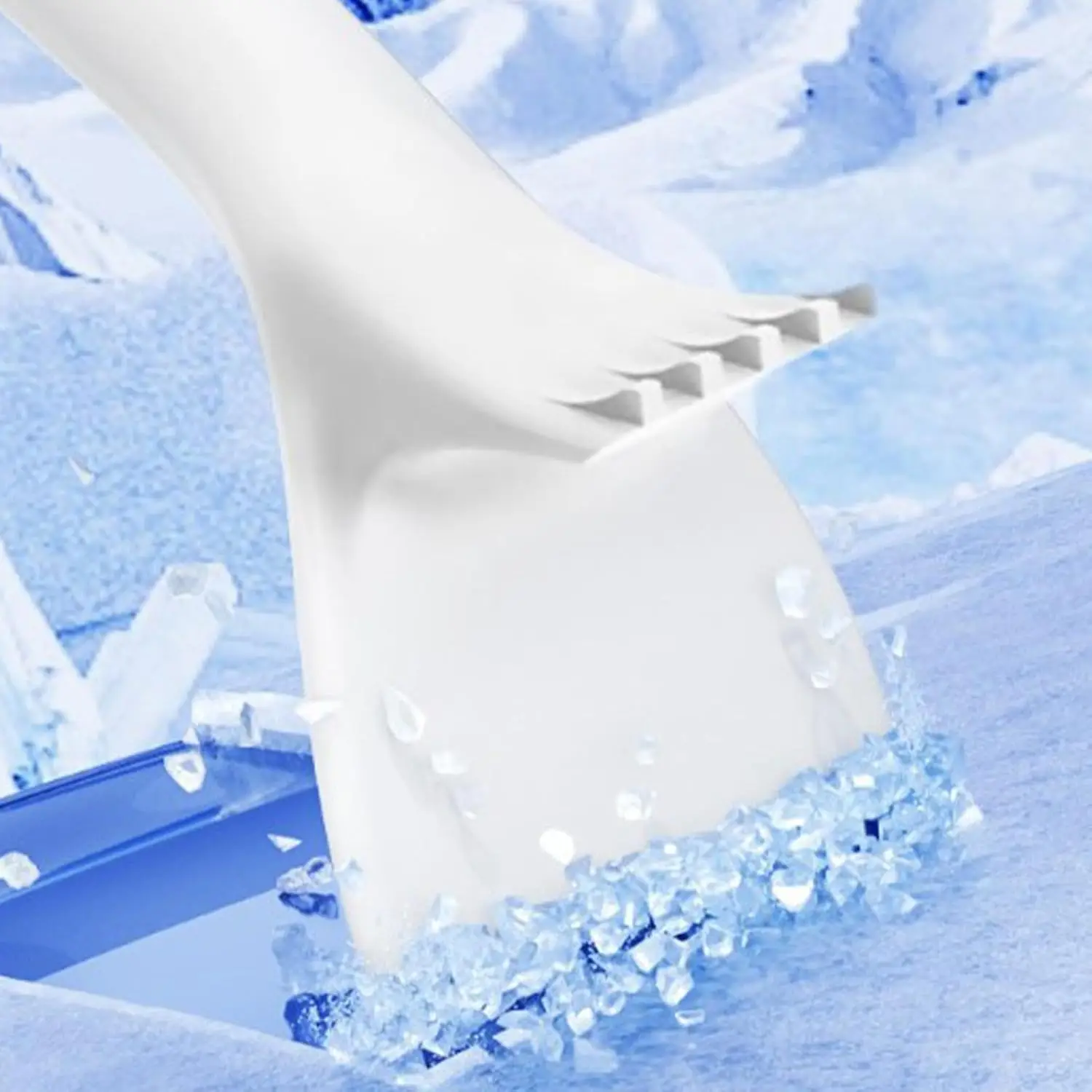 Ergonomic silicone car snow scraper, multi-functional deicing tool for all models, cars, trucks, SUVs, etc