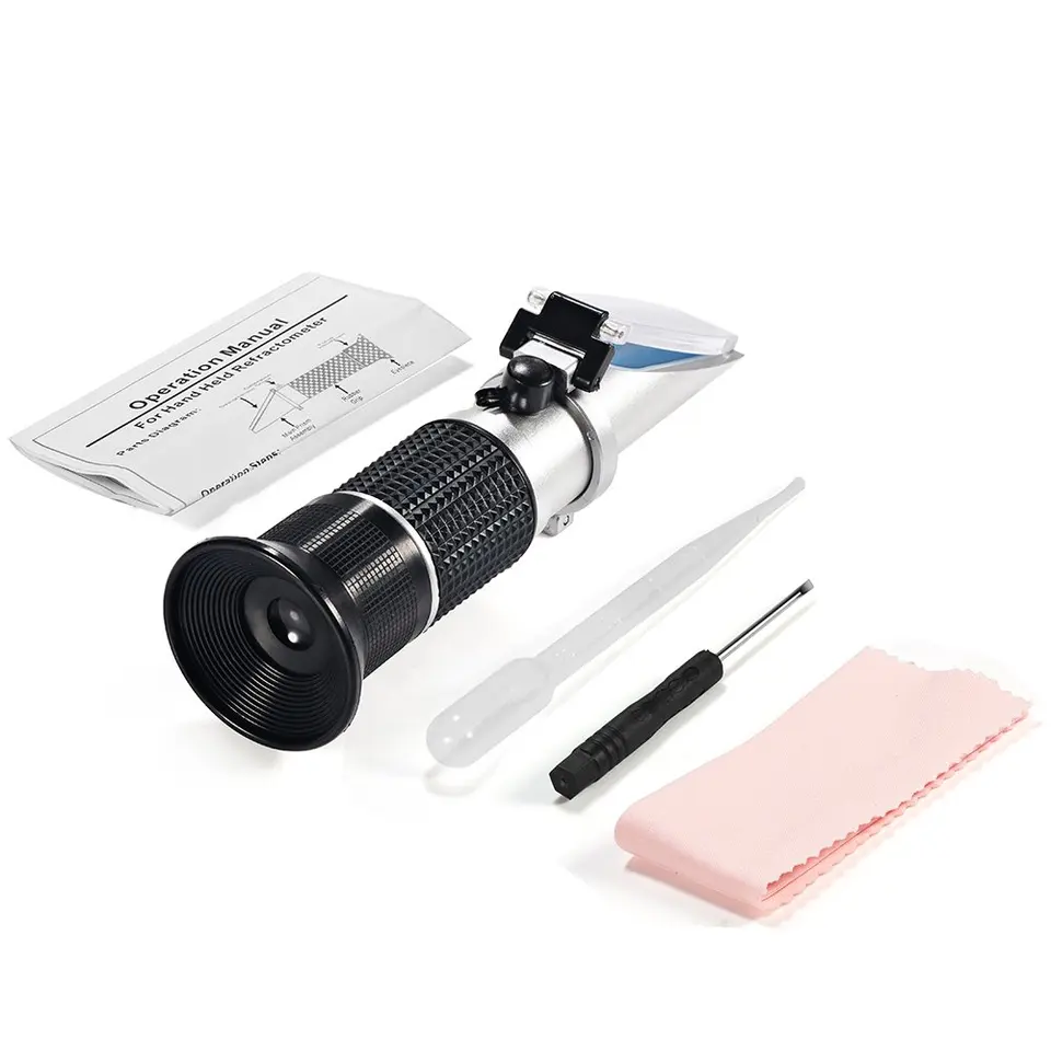 0-90% Brix Meter Refractometer,V·RESOURCING Portable Hand Held Sugar Content Measurement For Sugar, Food, Fruit, Beverages Honey