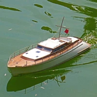 RC Boat Yacht Bibo Knight Model High-simulation Power Yacht Wooden Assembly Kit Can Be Launched Into The Water 1
