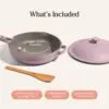 Nonstick, Toxin-Free Ceramic Cookware | Versatile Frying Pan, Skillet, Saute Pan | Stay-C 3