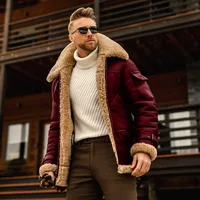 Fashion Men's Jackets Thickened Faux Fur Jackets 2023 Autumn and Winter Solid Color Fleece Men Jacket - Image 3