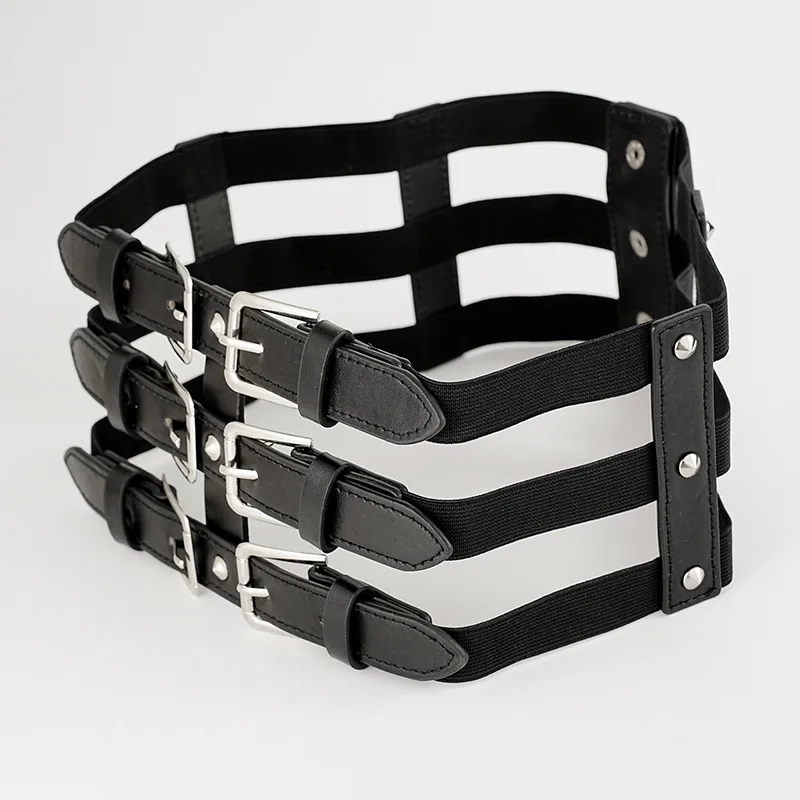 New Luxury Ladies Wide Belt Elastic Vintage Buckle Leather Wide Fashion Wild Pin Buckle Women's Belt Waist Seal Belt