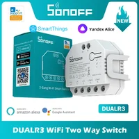 SONOFF DUAL R3 2 Gang Dual Relay Module DIY MINI Smart Switch Power Metering Smart Home via eWeLink Alexa Google Yandex Alice 1
