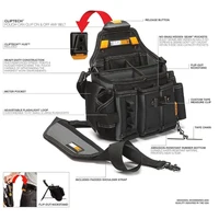 TOUGHBUILT TB-CT-104 Electricians Pouch With Shoulder Strap Adjustable Multi Pockets Heavy Duty Rivets Toolbag 2