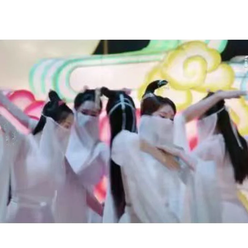 Chinese Ancient Style Hanfu Accessories Mask Scarf Women Veil Stage Dance Thin Party Half Face Covering Performance 5