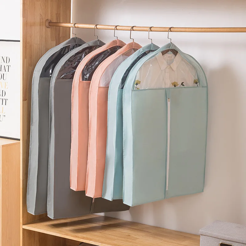 

Large Space Three-dimensional Non Woven Suit Dust Cover Thickened Washable Clothing Storage Bag Down Jackets Dust-proof Bag