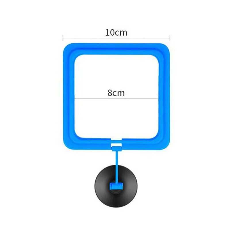 1pcs Aquarium Feeding Ring Fish Tank Station Floating Food Tray Feeder Square Circle Accessory Fish Food Feeder Suction Cup 