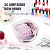 New Arrival Nail Gel Polish Curing 96W Rechargeable Cordless Cure LED Nail Lamp Sun UV Gel Dryer Nail Lamp For Salon Manicure 4