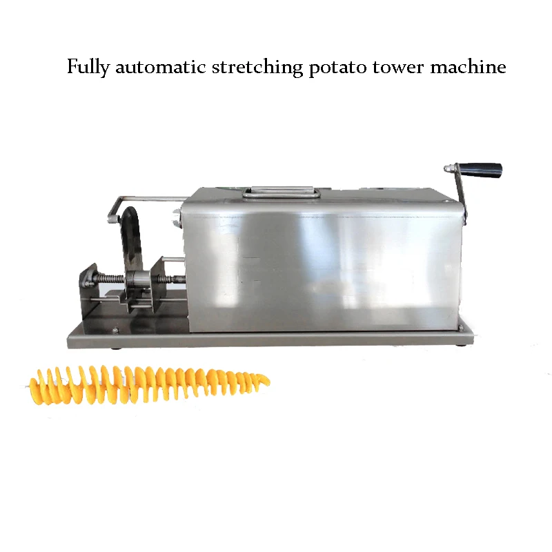 

Potato Tower Machine Fully Automatic Stretching Electric Commercial Stainless Steel Cyclone Potato Kitchen Equipment