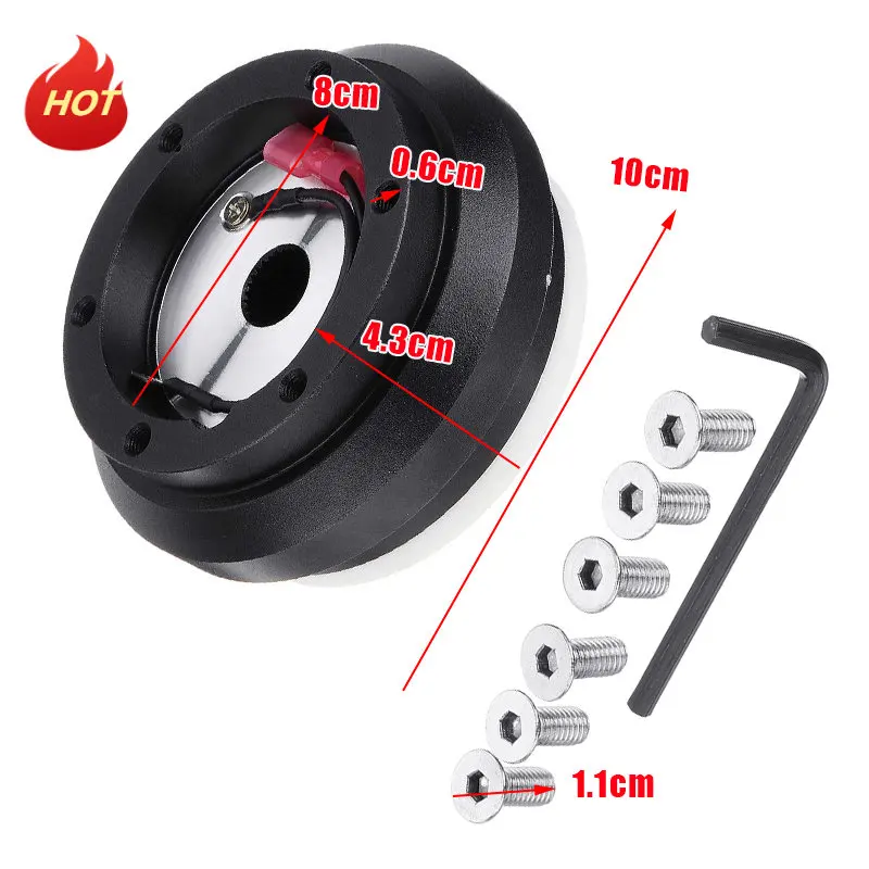 

SRK-110H Car Short Hub Steering Wheel Adapter Connector Quick Release Device For Honda Civic 92-95 EG Integra 94-01 Aluminium