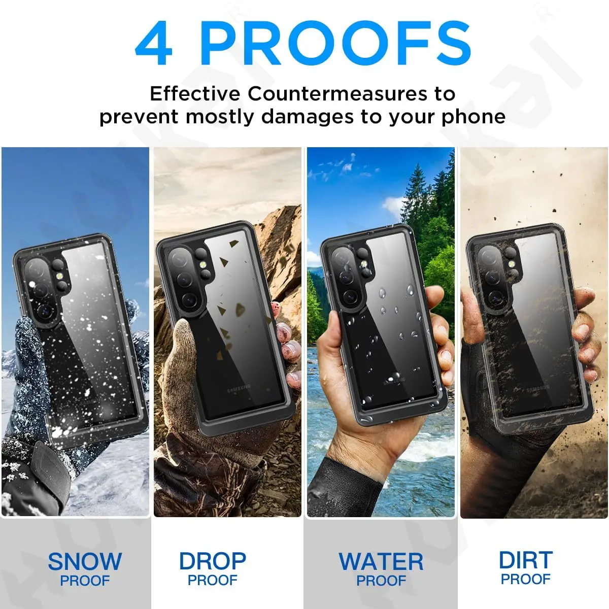 Waterproof Metal Aluminum Luxury Phone Case with IP68 Rating