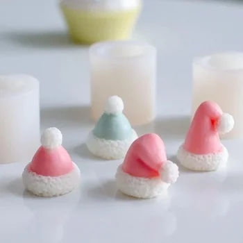 New Christmas Series Hat Shape Candle Silicone Mold DIY Geometry Candle Making Resin Soap Mold Gifts Craft Supplies Home Decor