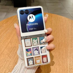 Charming Cartoon Dog Folding Phone Case - Clear Hard Cover - Moto Razr 2024 (Clear)