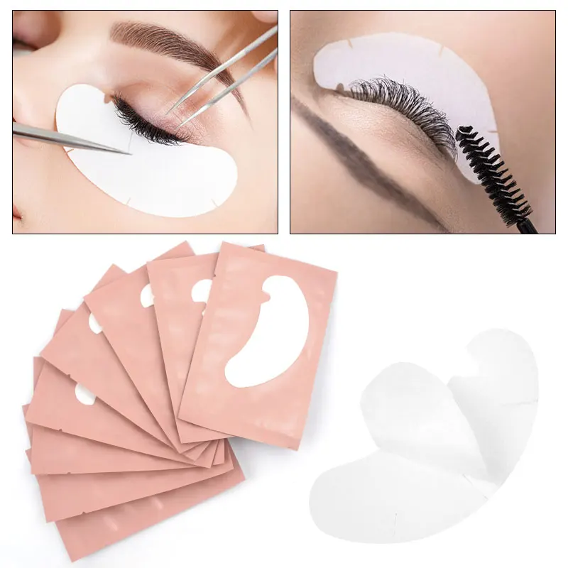 Eyelash patch eyelash pads eyelash patches eyelash extension supplies 100 Pair Grafting Eyelash Stickers Hydrogel Patch Gentle and Not Irritating Lashes Extension Supplies Patches Makeup Tool
