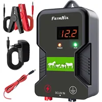 15KM/9.32Miles Electric Fence Energizer 2 Joule With LCD Display 12KV Energizer Controller for Farm Livestock Cows Cattle Horse