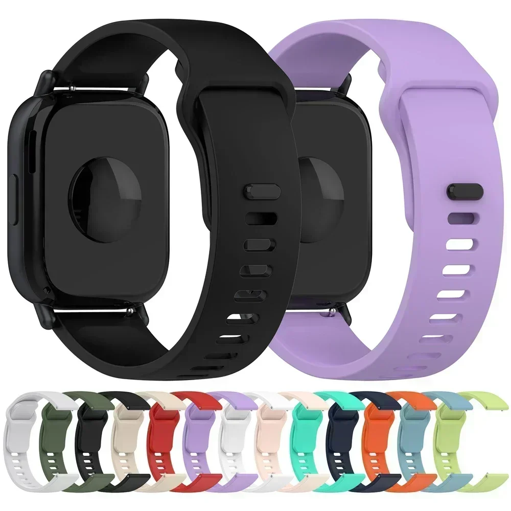 Versatile Silicone Smartwatch Strap - Adjustable 20mm/22mm Band