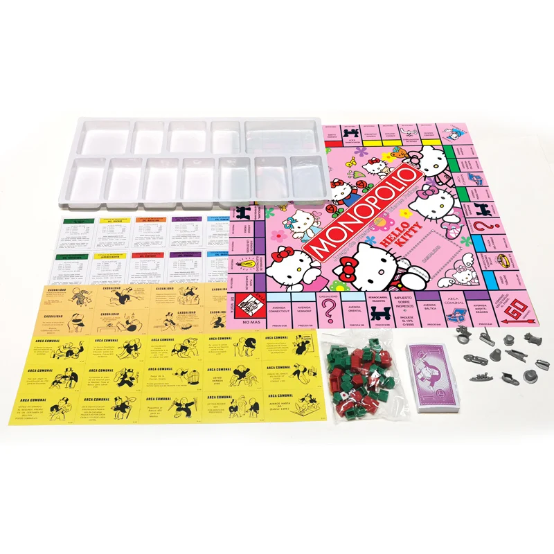 Bring a Spanish twist to game night - Spanish Monopoly Real Estate Card Game with Hello Kitty and Disney Princess characters 3