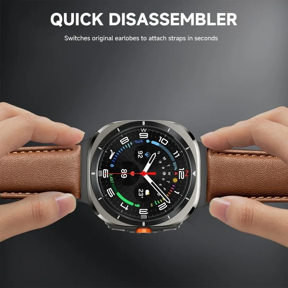 Leder-Silikon-Hybrid-Armband für Samsung Galaxy Ultra(2025) Watch 8 9 40/44mm Smartwatch-Band für Galaxy Watch Ultra 47 8Class – Detail 4