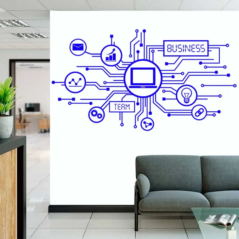 Fashion-Technology-Computer-Circuit-Diagram-Vinyl-Decal-Wall-Sticker ...