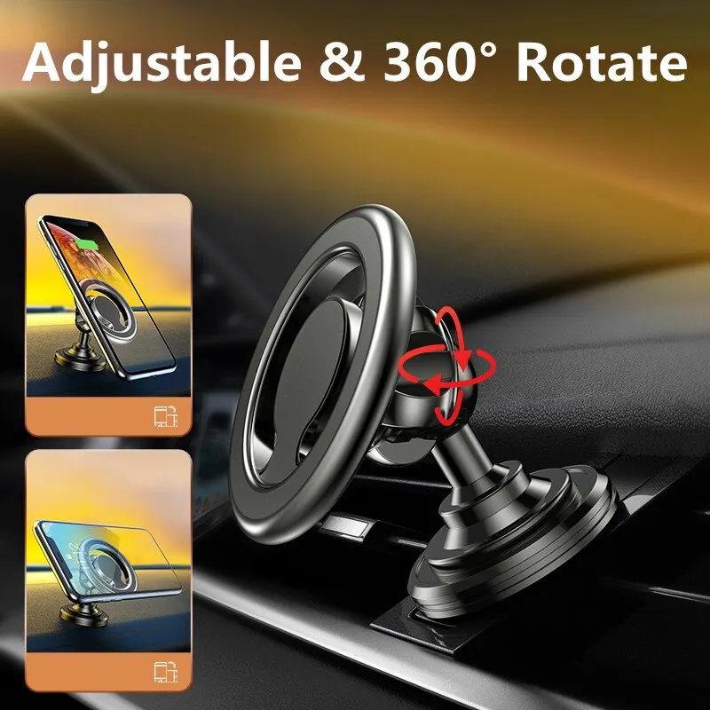 Magnetic Car Phone Holder Stand Magnet Mobile Phone Support Mount GPS Bracket in Car For Macsafe IPhone 16 Samsung Xiaomi Huawei