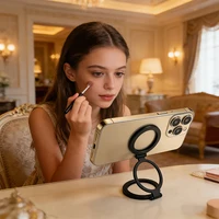 Stand For Tablet Magnetic Ring Phone 3 Sections Double Sided Magnetic Suction 1Pcs Handphone Popsocket Magsafe Holder Double Sid 2