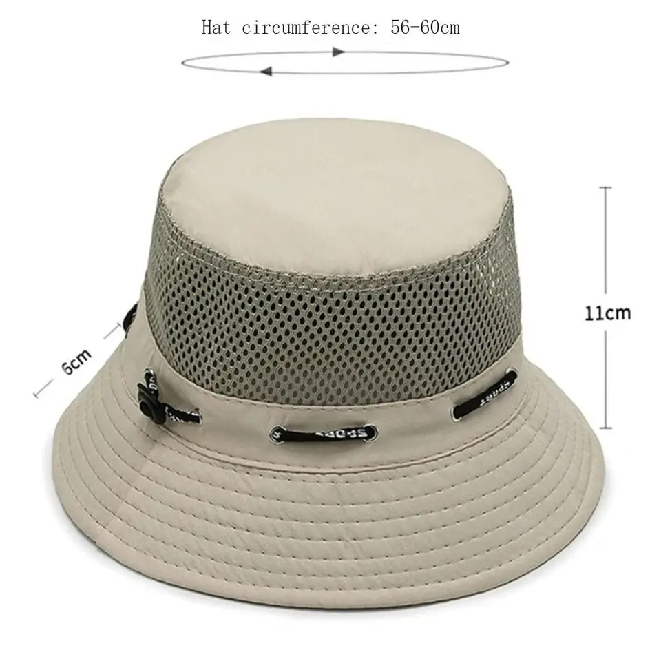 PENINSULA LOVE Cappello Da Pescatore Boonie A Tesa Larga UPF 50+ – Unisex, Regolabile, Traspirante – Beige, Verde, Grigio