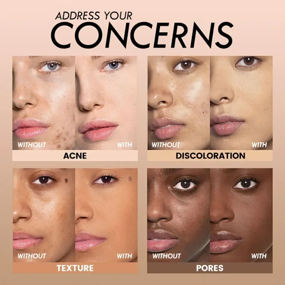 Liquid Foundation Private Label Full Coverage Long Lasting Waterproof Concealer Brighten Custom Logo Makeup Bulk Cruelty Free 5