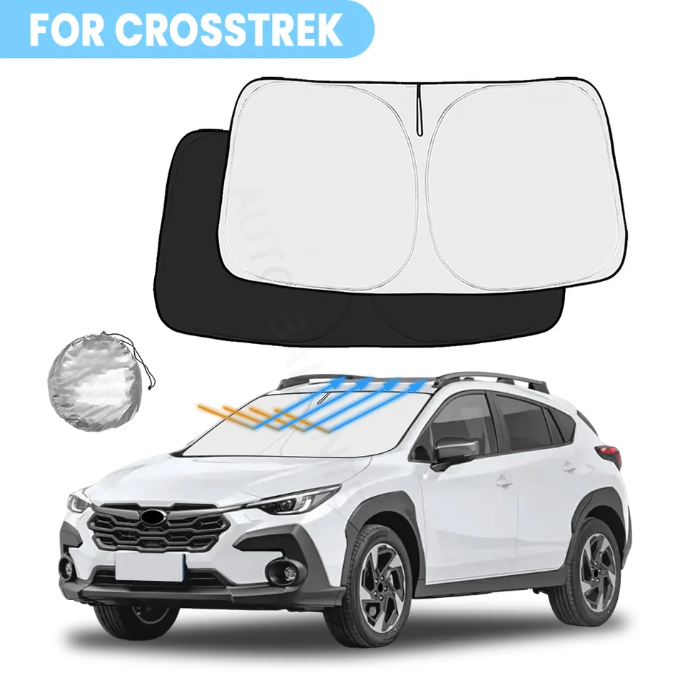 LUNQIN Custom Fit Car Sun Shade For Subaru Crosstrek 2018-2025 - Foldable Windshield Sunshade, Heat Insulation & UV Protection - View #6