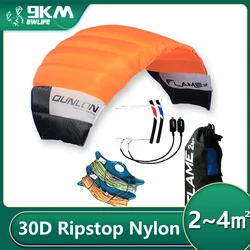 9KM Professional 2㎡-4㎡ 4 Line Power Kite Trainer Kite Traction Kite 100KG & 180KGx20m Dyneema Flying Lines and Control Kits