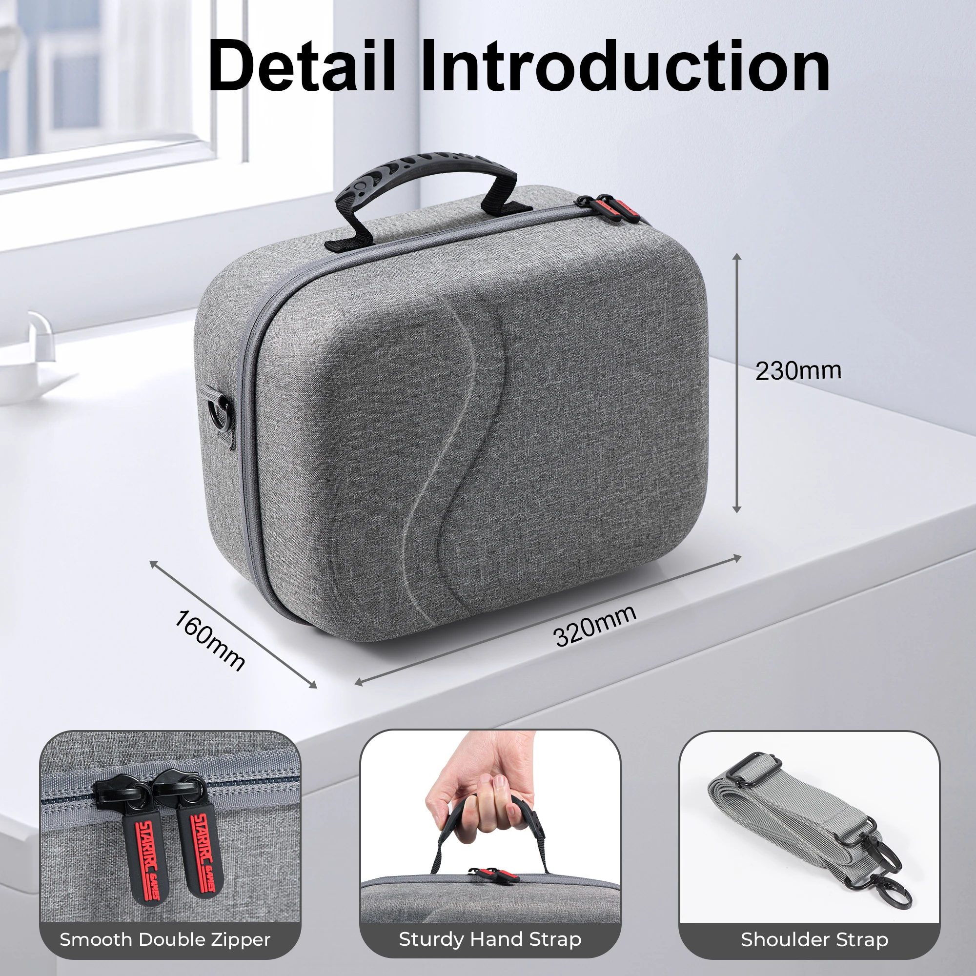 메타 퀘스트 3/퀘스트 3S용 대형 휴대 케이스, BOBOVR S3 Pro/키위 디자인 배터리 헤드 스트랩 및 액세서리용 하드 여행 케이스