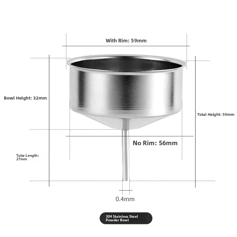 Bincoo Stainl Steel Coffee Poer Bowl Dual Valve Triple Valve Universal Poer Slot Full Steel Moka Pot Accories