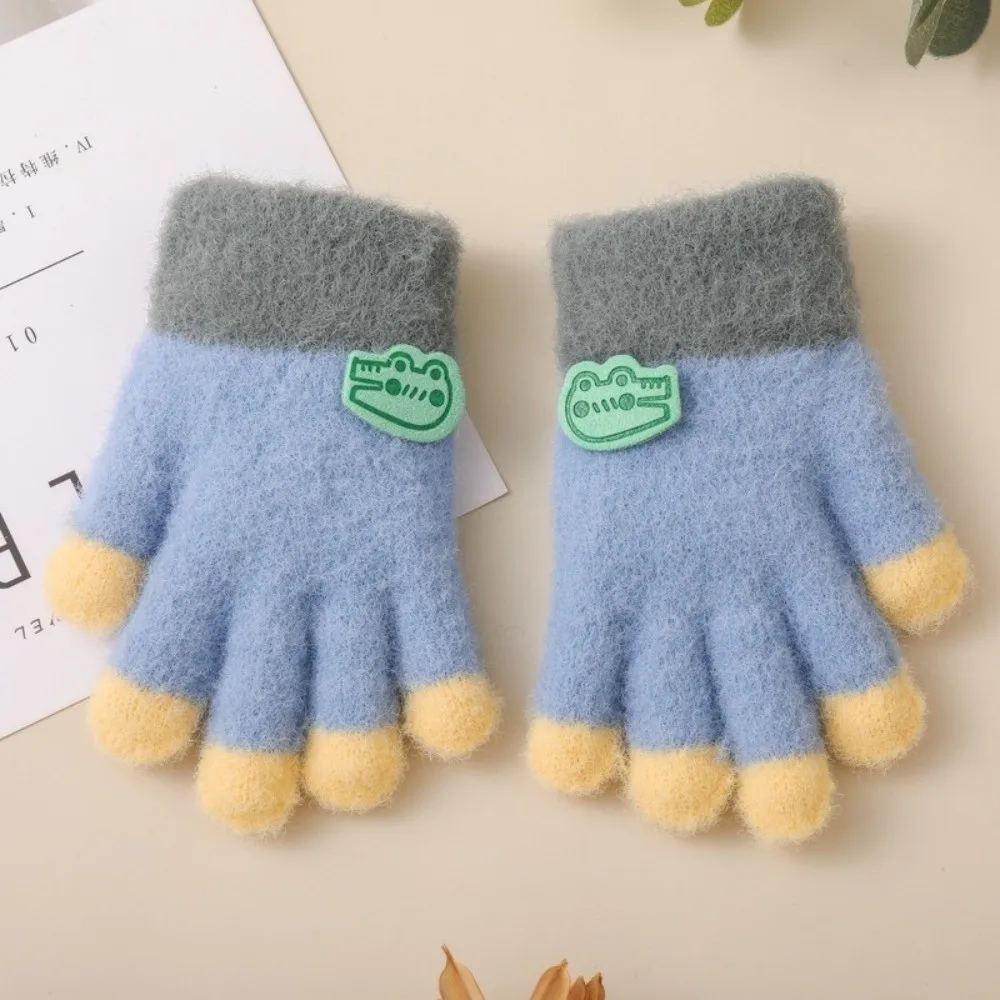 1-5 Years Old Fashion Warm Kids Winter Gloves Coldproof Candy Color Baby Gloves Thicken Windproof Children Mittens Outdoor